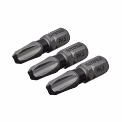 Phillips Impact Screwdriver Bits PH3 x 25mm (Pack 3) FAISBPH325IM