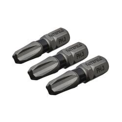Phillips Impact Screwdriver Bits PH3 x 25mm (Pack 3) FAISBPH325IM