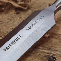 Faithfull FAIWCSGS6WB Soft-Grip Bevel Edge Chisel Set of 6 in Wooden Case - Additional view 4