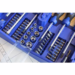 Faithfull Fold Out Screwdriver & Bit Set, 63 Piece