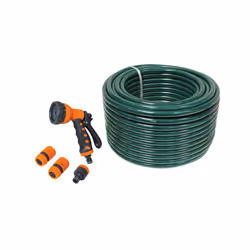 Faithfull Hose 50m with Fittings & Spray Gun 710391665024606