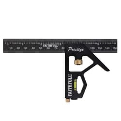Faithfull Prestige Aluminium Combination Square (Black) - 150mm (6in)