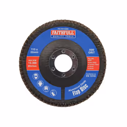 Faithfull FAIFD115A80 Aluminium Oxide Flap Disc 115 x 22mm 80 Grit |