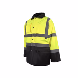 Scan SCAHVMJXXLYB Hi-Vis Yellow/Black Motorway Jacket - XXL (52in) |