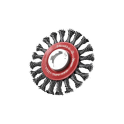 Faithfull - X-LOCK Conical Wire Brush 115mm M14x2, 0.50mm Steel Wire