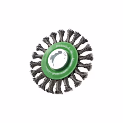 Faithfull - X-LOCK Conical Wire Brush 115mm M14x2, 0.50mm Stainless Steel Wire