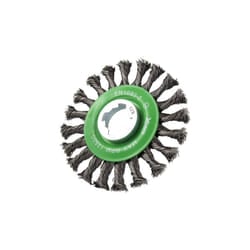 Faithfull - X-LOCK Conical Wire Brush 115mm M14x2, 0.50mm Stainless Steel Wire