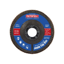 Faithfull FAIFD115120Z Zirconia Abrasive Jumbo Flap Disc ZA120 115mm |