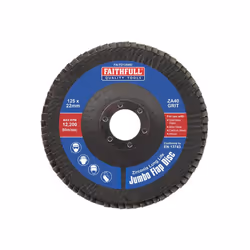 Faithfull FAIFD12540Z Zirconia Abrasive Jumbo Flap Disc ZA40 125mm |