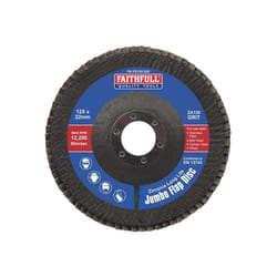 Faithfull FAIFD125120Z Zirconia Abrasive Jumbo Flap Disc ZA120 125 FAIFD125120Z |