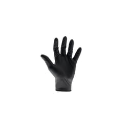 Scan Black Heavy-Duty Nitrile Disposable Gloves Medium (Pack of 100) SCAGLODNHDM