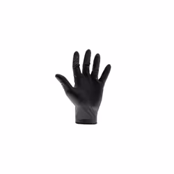Scan Black Heavy-Duty Nitrile Disposable Gloves Large (Pack of 100) SCAGLODNHDL