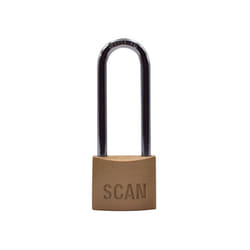 Scan SCAPLB40LS Brass Padlock 40 Long Shackle SCAPLB40LS |