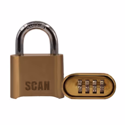 Scan SCAPLBCOM Brass Combination Padlock 50 SCAPLBCOM |