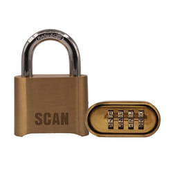 Scan SCAPLBCOM Brass Combination Padlock 50 SCAPLBCOM |