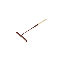 Faithfull FAITAR Tarmac Rake 16 Round Teeth - Wooden Handled