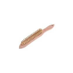 Faithfull FAI680B3 680/B3 Brass Wire Scratch Brush - 3 Row