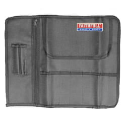 8 Pocket Leather Tool & Chisel Holder Storage Roll Pouch Faithfull FAILCR8