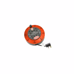 Faithfull FPPCR10M10A Cable Reel 230 Volt 10 Metre 10 Amp 4 Socket