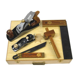 Faithfull Wood Plane & Wood Woodworking Kit 5-Piece in Wooden Case