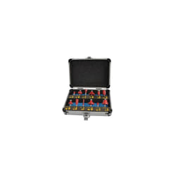 Faithfull FAIRBS12 Router Bit Set of 12 TCT 1/4in Shank
