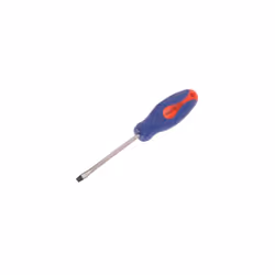 Faithfull FAISDF75 Soft-Grip Screwdriver Slotted Flared Tip 4mm x 75mm