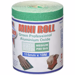 Faithfull AR1080G Aluminium Oxide Paper Roll 115mm x 10m 80g - Green