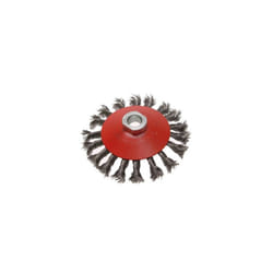 Faithfull FAIWBTC115 Conical Wire Brush 115mm x M14 x 2 0.50mm Wire
