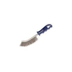 Faithfull FAIWBHANDSS Wire Scratch Brush Stainless Steel Blue Handle