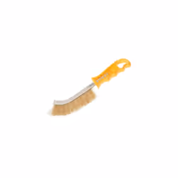 Faithfull FAIWBHANDB Wire Scratch Brush Brass Yellow Handle