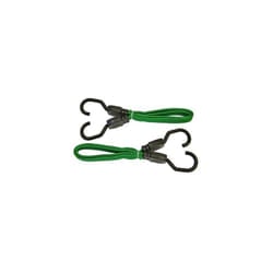 Faithfull FAITDBUNG24 Flat Bungee Cord 61cm (24in) Green 2 Piece