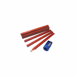 Faithfull FAICPR12S Carpenter's Pencils Tube (Tube of 12 + Sharpener)