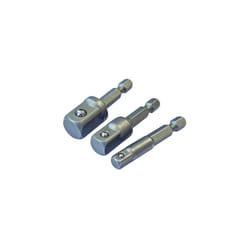 Faithfull FAISBSOCDRIV Hex to Square Drive Adaptor Set of 3