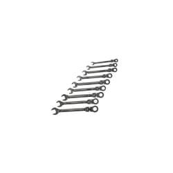 Faithfull FAISPARAT9S Ratchet Combination Spanner Flex Head Set of 9