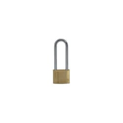 Faithfull FAIPLB40LS Brass Padlock 40mm Long Shackle 3 Keys