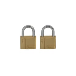 Faithfull FAIPLB40KA Brass Padlock Keyed Alike 2 x 40mm