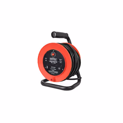 Faithfull Power Plus XP23-E1 Open Drum Cable Reel 240 Volt 15 Metre 13 Amp 2 Socket