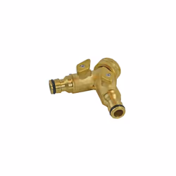 Faithfull FAIHOSE2WAY 2 Way Shut Off Valve 19mm (3/4in) to 2 x 12.5mm (1/2in)