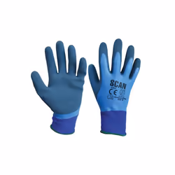 Scan Waterproof Latex Gloves - M (Size 8)
