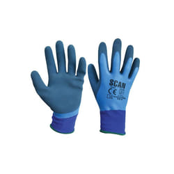 Scan Waterproof Latex Gloves - M (Size 8)