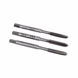 Faithfull HSS Straight Flute Tap Set M4 x 0.7, 3 Piece