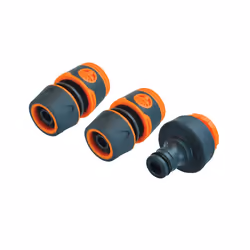 Faithfull 3/4in Plastic Hose Fittings Kit, 3 Piece