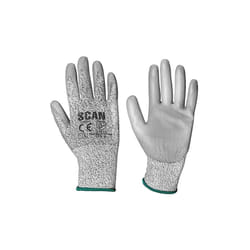 Scan Grey PU Coated Cut 3 Gloves - Medium (Size 8)