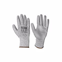 Scan Grey PU Coated Cut 3 Gloves - Extra Large (Size 10)
