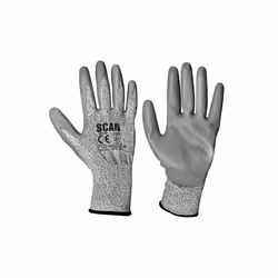 Scan Grey PU Coated Cut 3 Gloves - Extra Extra Large (Size 11)