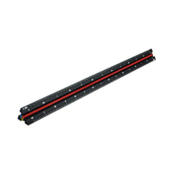 Faithfull Prestige Tri-Scale Engineer Rule Black Aluminium 300mm