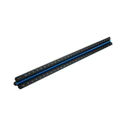 Faithfull Prestige Tri-Scale Engineer Rule Black Aluminium 300mm