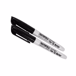 Faithfull Fibre Tip Marker Pen Black (Pack of 2)