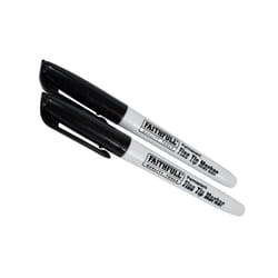 Faithfull Fibre Tip Marker Pen Black (Pack of 2)