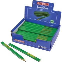 Faithfull CPDISPG80 Carpenter's Pencils Display-Green/Hard (80), Multi-Colour, 1